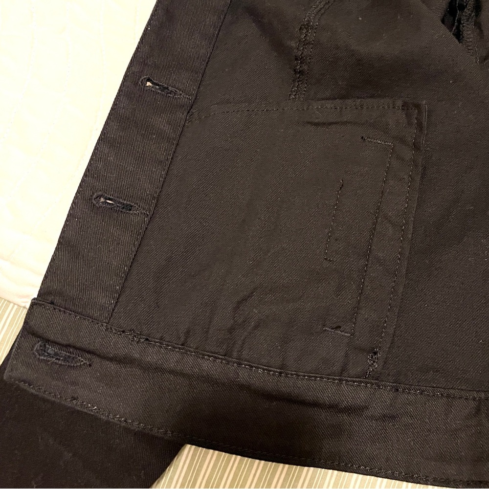 Elle Black Women's Denim Jacket, Small - Picture 10 of 10